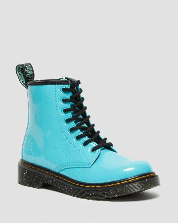 Botas con Cordones Dr Martens Junior 1460 Glitter Niños Turquesa | MX 144NWY